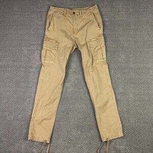 American Eagle Flex Cargo Pants Mens 32x36 Ftis 32x32 Khaki Paratrooper Military